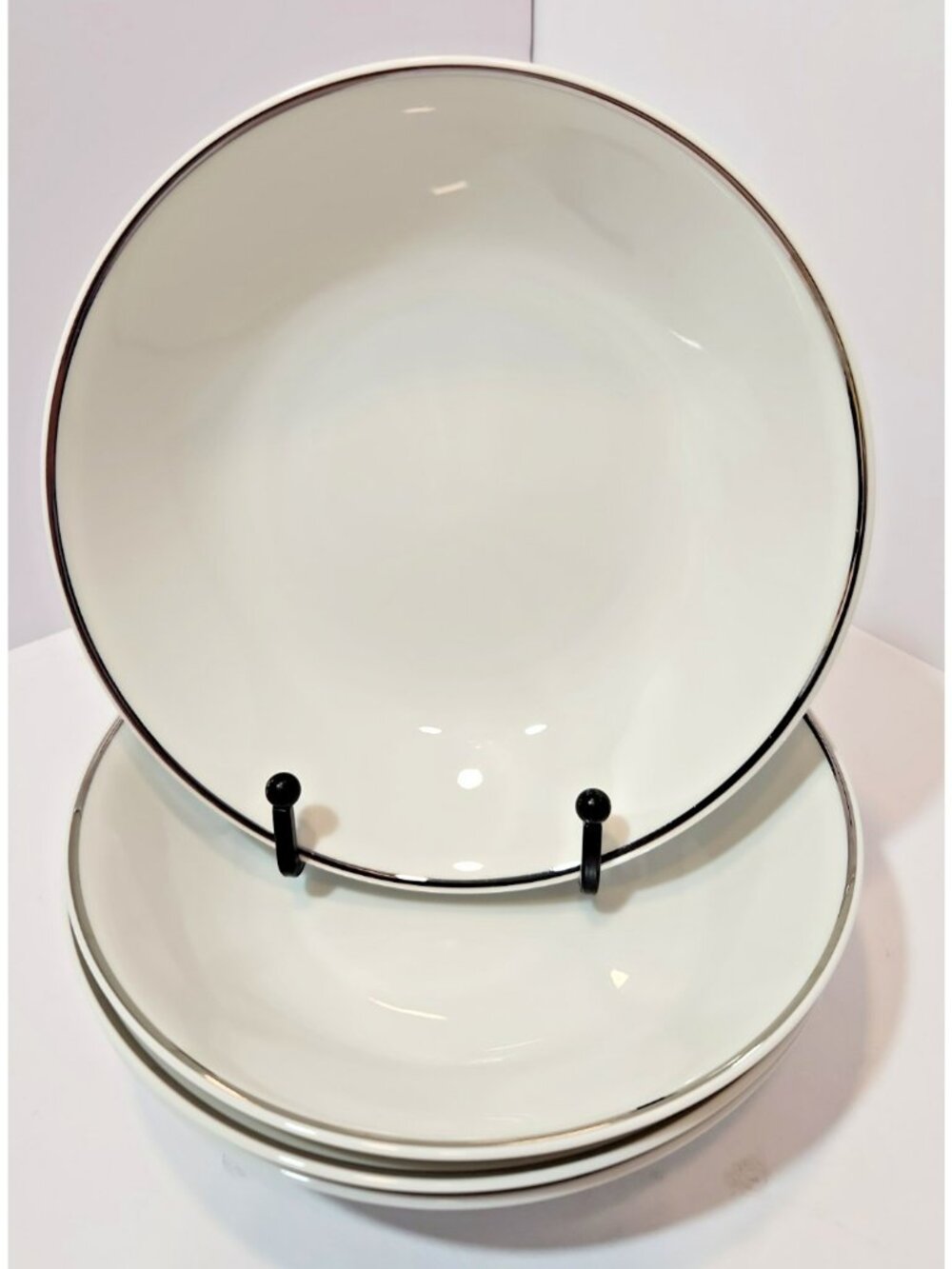 Rosenthal Studio Line Hans Theo Bauman Berlin Platinum Soup Cereal Bowls Set 4